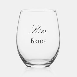 Vaso De Vino Novia de Boda Personalizada Personalizable