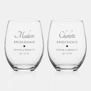 Vaso De Vino Novia Personalizada Fiesta de Matrimonio