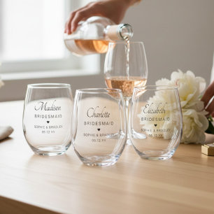 Vaso De Vino Novia Personalizada Fiesta de Matrimonio
