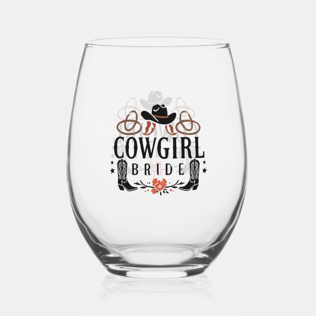 Vaso De Vino Novia Vaquera  (Anverso)