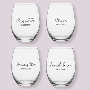 Vaso De Vino Novia Wedding Party Moderno