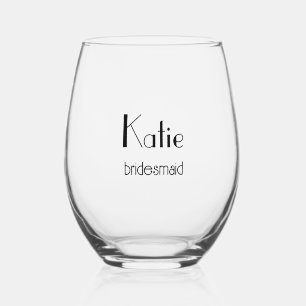 Vaso De Vino Novia y dama de honor personalizadas