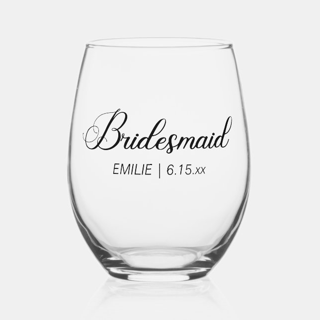 Vaso De Vino Novias de Novias Bachelorette Weekend (Anverso)
