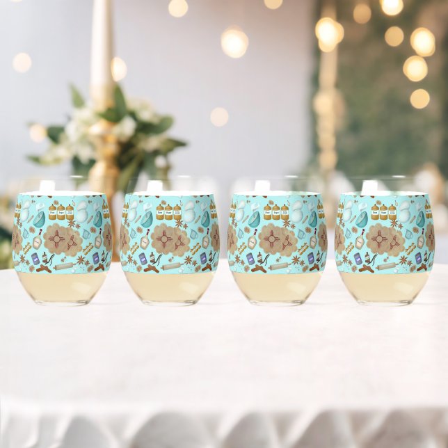 Vaso De Vino Nuevo México Biscochito Cookies Zia Sun (Insitu (Boda))