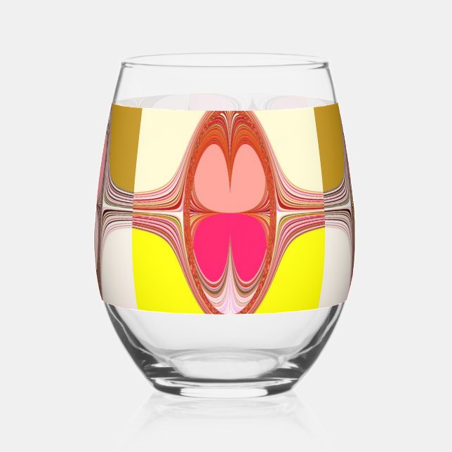 Vaso De Vino obra de arte digital abstracta (Anverso)