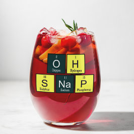 Vaso De Vino Oh Snap Funny Element Chemistry Teachist Chemist