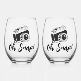 Vaso De Vino ¡Oh Snap! - Gracioso y lindo