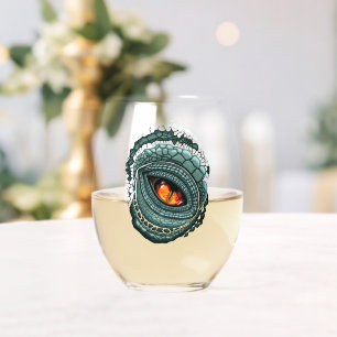 Vaso De Vino Ojo de reptil depredador primitivo