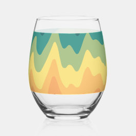 Vaso De Vino Ola de Color Horizonte