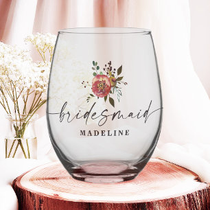 Vaso De Vino Ophelia Cottagecore Rosa Polvoriento Floral Dama d