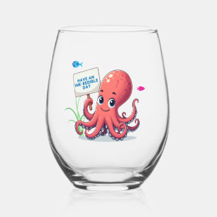 Vaso De Vino Opulpo personalizado con pescado