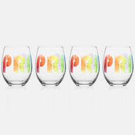 Vaso De Vino Orgullo de león arcoiris