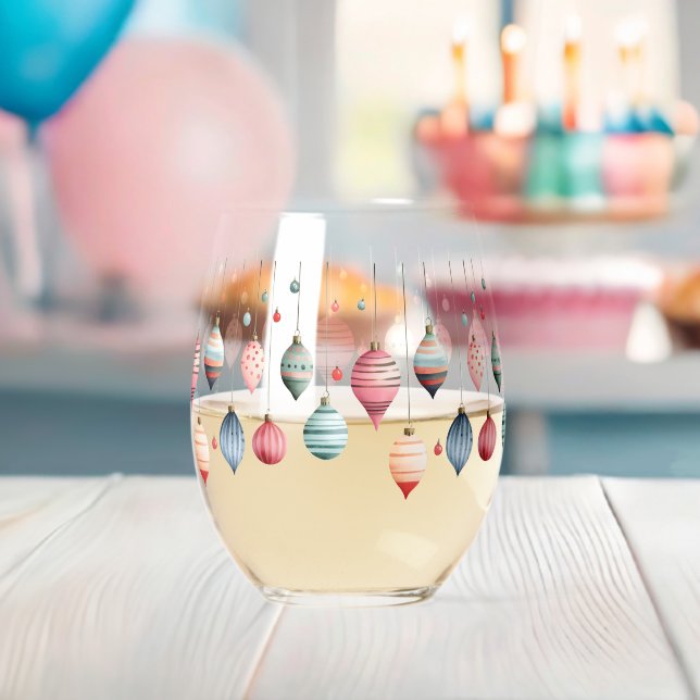 Vaso De Vino Ornamentos navideños de Victoria (Insitu (Baby Shower))