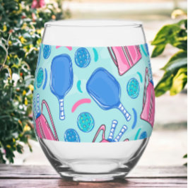 Vaso De Vino Paddle y bolas azul