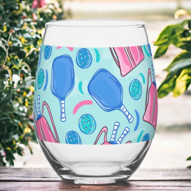 Vaso De Vino Paddle y bolas azul (Subido por el creador)