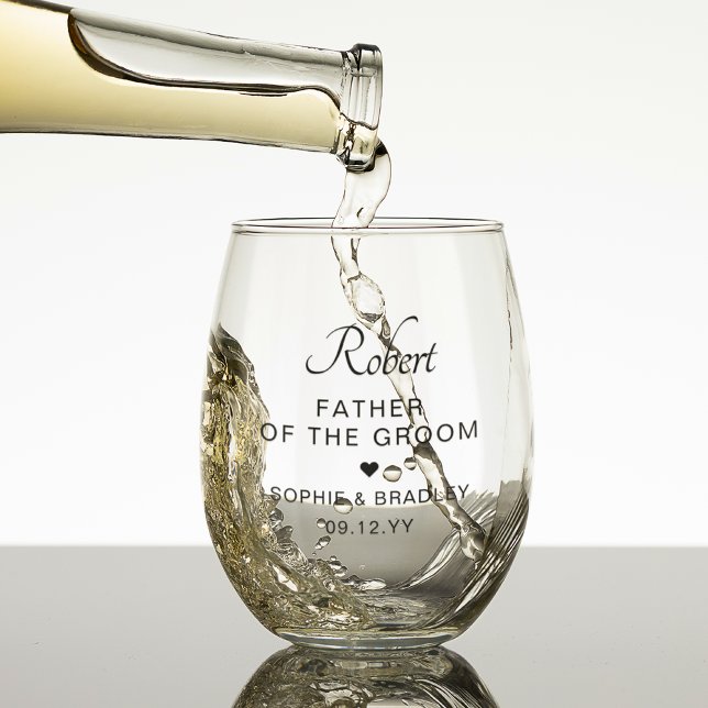 Vaso De Vino Padre De La Fiesta De Boda Personalizada Groom (Subido por el creador)