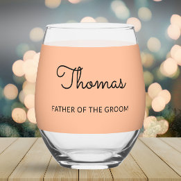 Vaso De Vino Padre del Boda Groom Personalizado