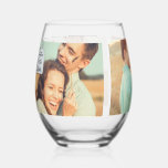 Vaso De Vino Padre del Collage de fotos de la novia<br><div class="desc">Crea un regalo perfecto para el padre de la novia. Esta copa de vino sin tallo está lista para ser personalizada con tres de tus fotos favoritas y cuenta con una etiqueta blanca con el mensaje "Padre de la Novia" escrito en ella con letras de escritura negra.</div>