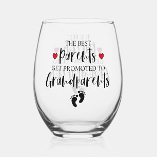 Vaso De Vino Padres orgullosos se convierten en abuelos