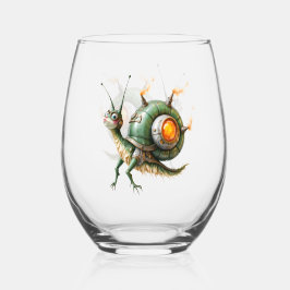 Vaso De Vino Pájaro caracol steampunk cósmico – Criatura de sue