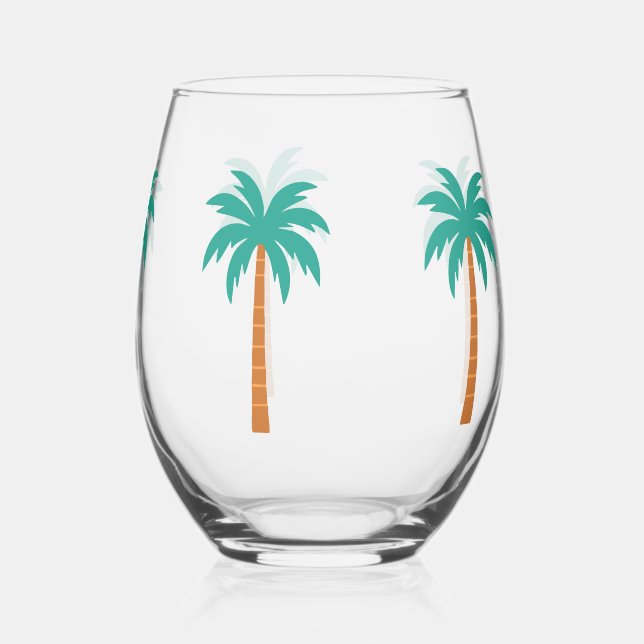 Vaso De Vino Palmeras (Anverso)