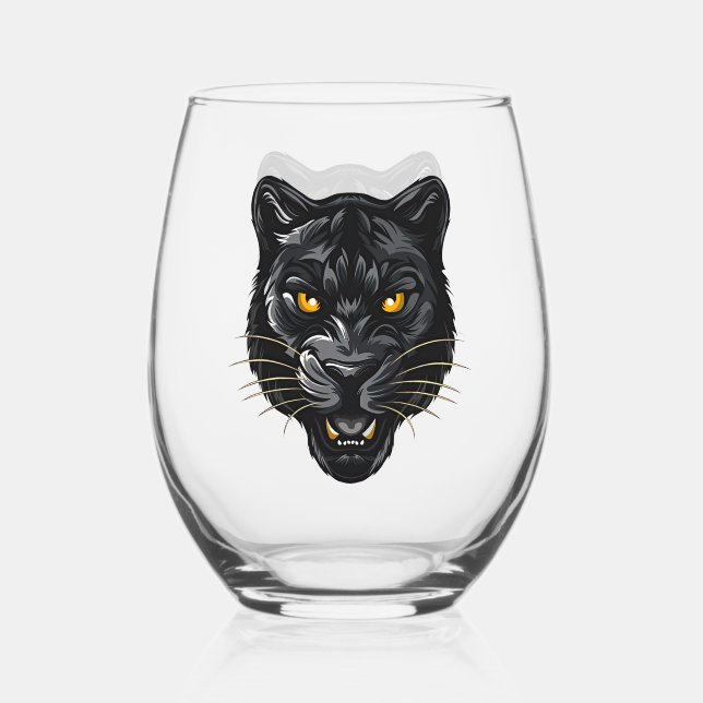 Vaso De Vino Pantera Negra (Anverso)