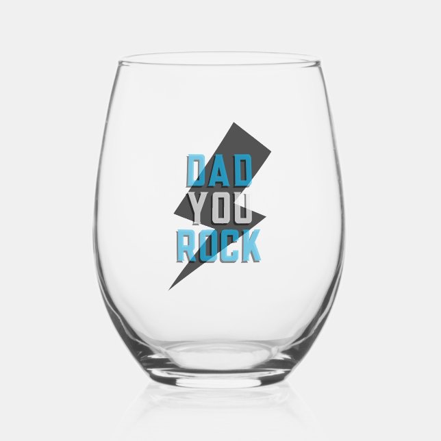 Vaso De Vino Papá, rocías vidrio sin vapor (Anverso)