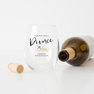 Vaso De Vino Par bien con el divorcio