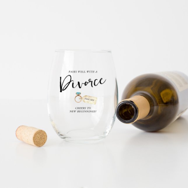 Vaso De Vino Par bien con el divorcio (Subido por el creador)