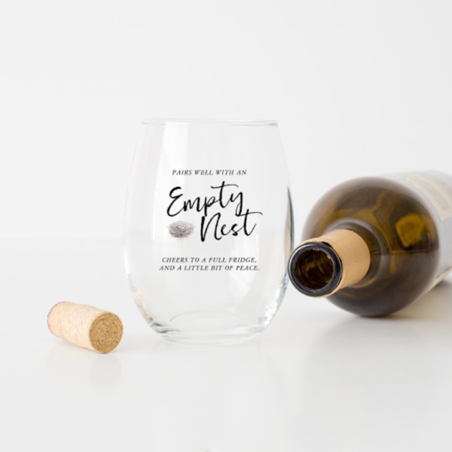 Vaso De Vino Par Bien Con Un Nido Vacío (Subido por el creador)