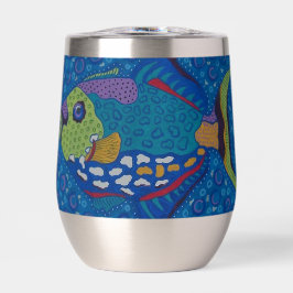 Vaso de vino para peces disparadores