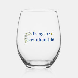 Vaso de vino para vivir la vida judío-italiana