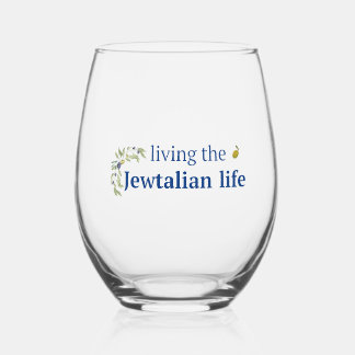 Vaso de vino para vivir la vida judío-italiana