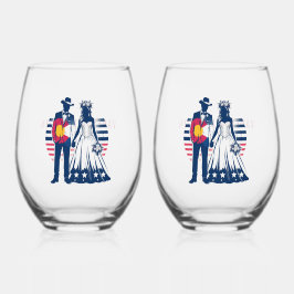 Vaso De Vino Pareja Colorado