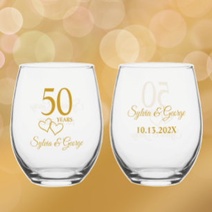 Vaso De Vino Parejas personalizados Nombre Keepsake Regalo de 5