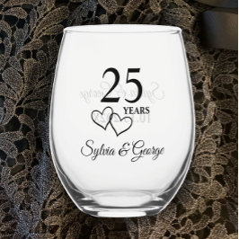 Vaso De Vino Parejas personalizados Nombre Keepsake Regalo del 