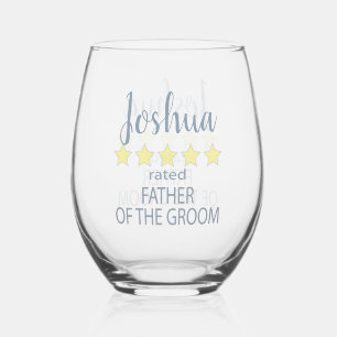 Vaso De Vino Partido de la novia y la boda 5 estrellas Padre de
