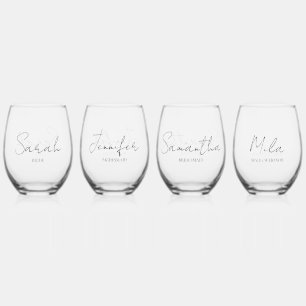 Vaso De Vino Partido de novias personalizado