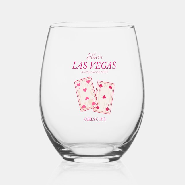 Vaso De Vino partido de soltería de las vegas (Anverso)