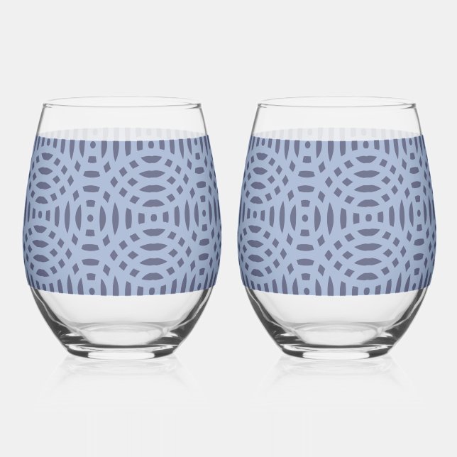 Vaso De Vino patrón continuo de formas circulares (Anverso)
