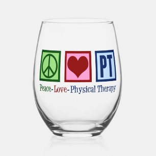 Vaso De Vino Paz Amor Terapia Física Cuta PT