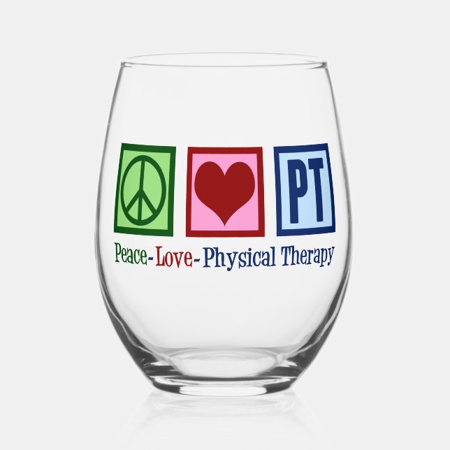 Vaso De Vino Paz Amor Terapia Física Cuta PT (Anverso)