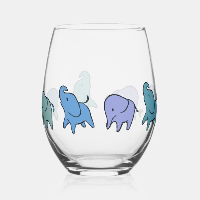 Vaso De Vino Pequeños Elefantes (Derecha)
