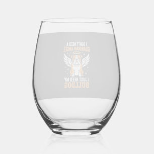 Vaso De Vino Perro ángel de la guarda Bulldog