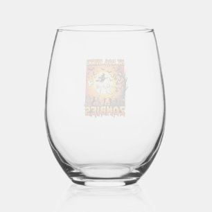 Vaso De Vino Perro Caza Zombies Halloween Fantasmas Bruja Luna