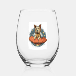 Vaso De Vino Perro de secuestro � OVNI de la cría