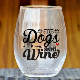 Vaso De Vino Perros y vidrio sin aguja de vino