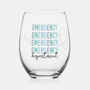 Vaso De Vino Personal del Departamento de Emergencia Enfermer
