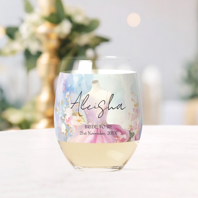 Vaso De Vino Personaliza el vestido de la fiesta de despedida d (Insitu (Boda))