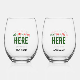 VASO DE VINO PERSONALIZABLE MODERNO ESTILO CLARO VERIFICADO MAR